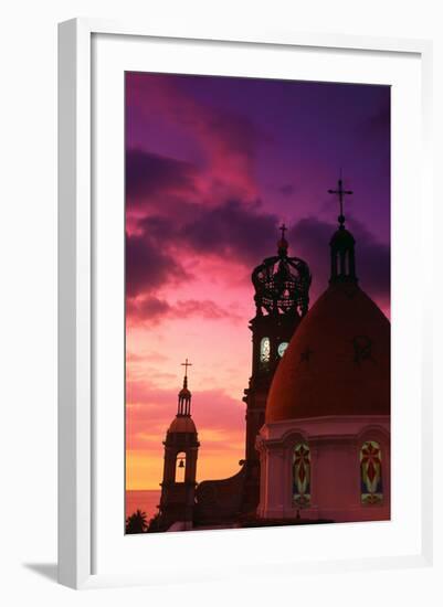 Church of Guadalupe at Sunset-Randy Faris-Framed Photographic Print