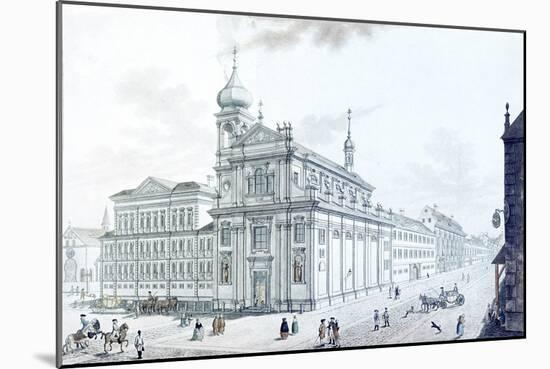 Church of Hibernians (Irish Franciscans) and Hibernian (Hybernská) Street, 1781-Jan Balzer-Mounted Giclee Print