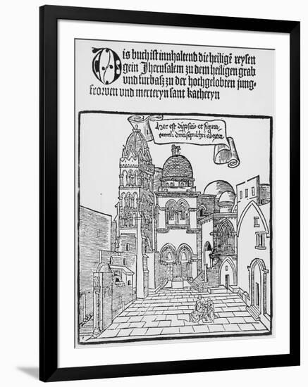 Church of Holy Sepulchre in Jerusalem, 1487, Woodcut, Palestine, 15th Century-null-Framed Giclee Print