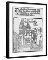 Church of Holy Sepulchre in Jerusalem, 1487, Woodcut, Palestine, 15th Century-null-Framed Giclee Print