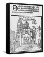 Church of Holy Sepulchre in Jerusalem, 1487, Woodcut, Palestine, 15th Century-null-Framed Stretched Canvas