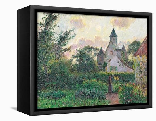 Church of Knocke-Camille Pissarro-Framed Stretched Canvas