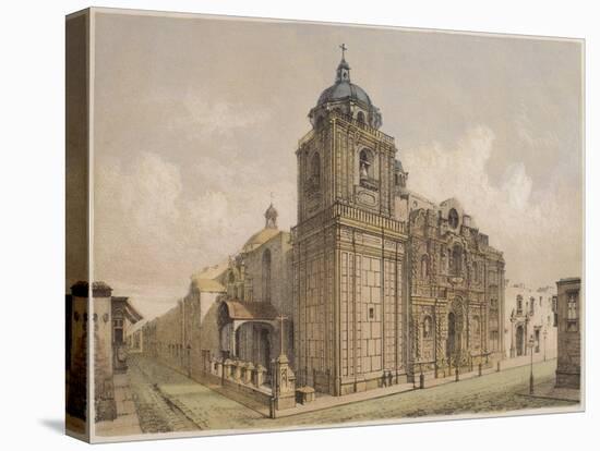 Church of La Merced, Lima, Illustration from 'Geografia Del Peru' by Mariano, Felipe Paz Soldan-F. Delamare-Stretched Canvas