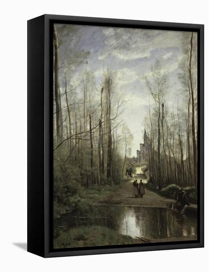 Church of Marissel Near Beauvais, c.1866-Jean-Baptiste-Camille Corot-Framed Stretched Canvas