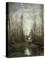 Church of Marissel Near Beauvais, c.1866-Jean-Baptiste-Camille Corot-Stretched Canvas
