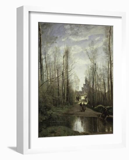 Church of Marissel Near Beauvais, c.1866-Jean-Baptiste-Camille Corot-Framed Giclee Print