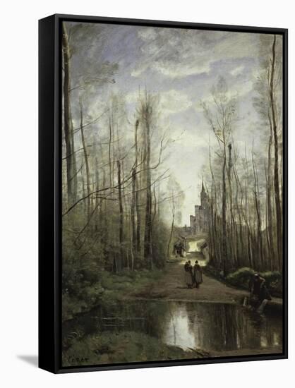 Church of Marissel Near Beauvais, c.1866-Jean-Baptiste-Camille Corot-Framed Stretched Canvas