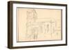 Church of Montjavoult (Pencil on Paper)-Claude Monet-Framed Giclee Print