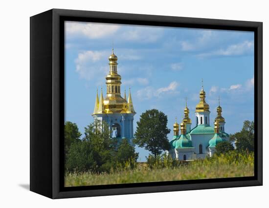 Church of Nativity of Virgin and Kovnirs Bell Tower, UNESCO World Heritage Site, Kiev, Ukraine-Graham Lawrence-Framed Stretched Canvas