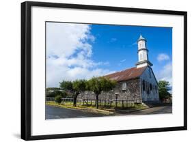 Church of Our Lady of Sorrows, UNESCO World Heritage Site, Dalcahue, Chiloe, Chile, South America-Michael Runkel-Framed Photographic Print