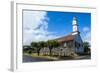 Church of Our Lady of Sorrows, UNESCO World Heritage Site, Dalcahue, Chiloe, Chile, South America-Michael Runkel-Framed Photographic Print