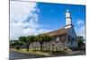 Church of Our Lady of Sorrows, UNESCO World Heritage Site, Dalcahue, Chiloe, Chile, South America-Michael Runkel-Mounted Photographic Print