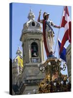 Church of Our Lady of Victories During Celebrations for Victory Day on 8th September, Senglea, Malt-Stuart Black-Stretched Canvas