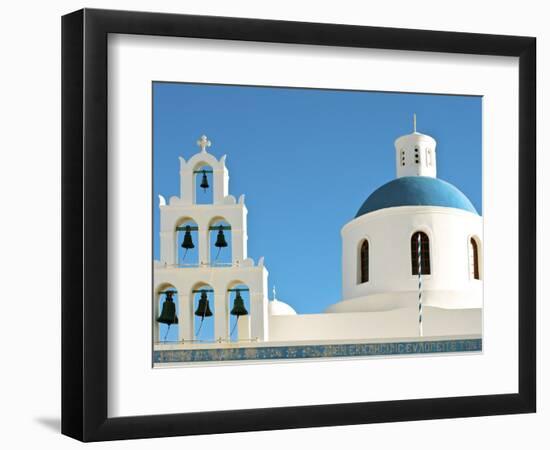 Church of Panagia of Platsani, Oia Caldera Square, Greece-Ted Horowitz-Framed Photographic Print