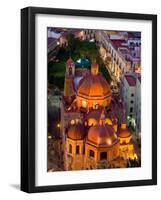 Church of San Diego and Jardin de la Union at Night, Guanajuato, Mexico-Julie Eggers-Framed Photographic Print