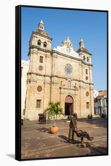 Church of San Pedro, UNESCO World Heritage Site, Cartagena, Colombia, South America-Michael Runkel-Framed Stretched Canvas