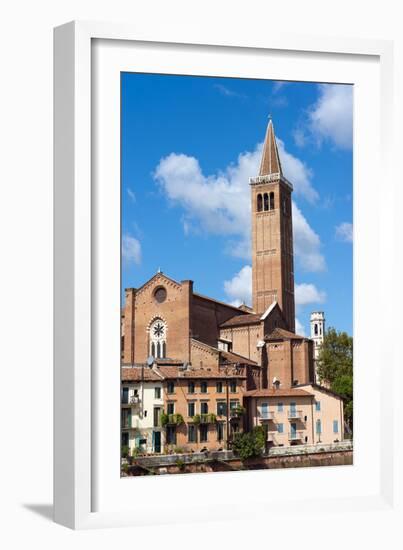 Church of Santa Anastasia - Verona Italy-Alberto SevenOnSeven-Framed Photographic Print