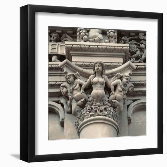 Church of Santa Croce, Sculpture of a Mermaid-Gabriele Riccardi,-Framed Art Print