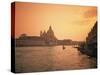 Church of Santa Maria Della Salute, from across the Grand Canal at Dusk, Venice, Veneto, Italy-Rainford Roy-Stretched Canvas