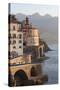 Church of Santa Maria Maddalena and Coast Road with Mountains-Eleanor Scriven-Stretched Canvas