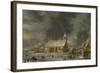 Church of Sloten in the Winter-Jan Abrahamsz. Beerstraten-Framed Art Print