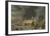 Church of Sloten in the Winter-Jan Abrahamsz. Beerstraten-Framed Art Print