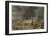 Church of Sloten in the Winter-Jan Abrahamsz. Beerstraten-Framed Art Print