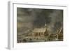 Church of Sloten in the Winter-Jan Abrahamsz. Beerstraten-Framed Art Print