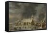 Church of Sloten in the Winter-Jan Abrahamsz. Beerstraten-Framed Stretched Canvas