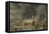 Church of Sloten in the Winter-Jan Abrahamsz. Beerstraten-Framed Stretched Canvas