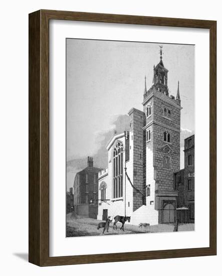 Church of St Andrew Undershaft, Leadenhall Street, London, 1812-Joseph Skelton-Framed Giclee Print