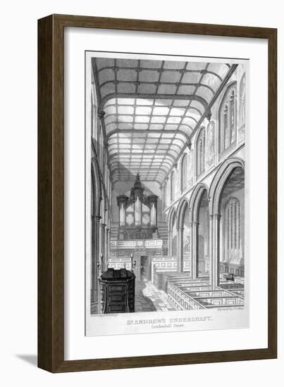 Church of St Andrew Undershaft, Leadenhall Street, London, C1837-John Le Keux-Framed Giclee Print