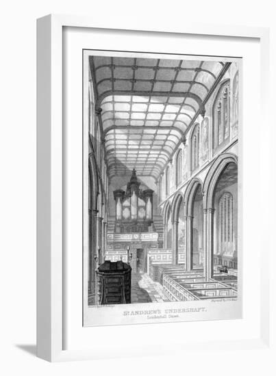 Church of St Andrew Undershaft, Leadenhall Street, London, C1837-John Le Keux-Framed Giclee Print