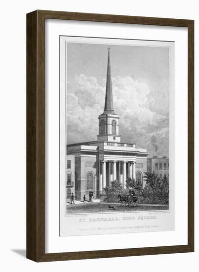 Church of St Barnabas, King Square, Bunhill Fields, Finsbury, London, 1828-John Cleghorn-Framed Giclee Print