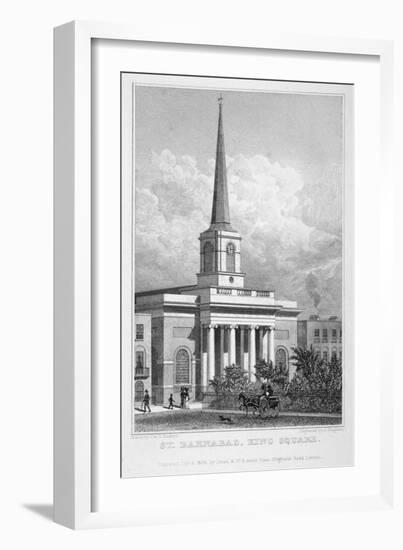 Church of St Barnabas, King Square, Bunhill Fields, Finsbury, London, 1828-John Cleghorn-Framed Giclee Print