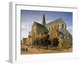 Church of St. Bavo in Haarlem, 1666-Gerrit Adriaensz Berckheyde-Framed Giclee Print