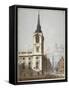 Church of St Benet Gracechurch and Gracechurch Street, City of London, 1811-George Shepherd-Framed Stretched Canvas