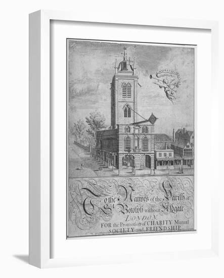 Church of St Botolph, Aldgate, City of London, 1750-null-Framed Giclee Print