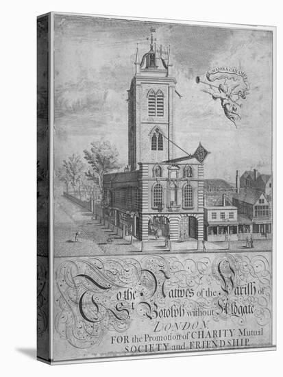 Church of St Botolph, Aldgate, City of London, 1750-null-Stretched Canvas