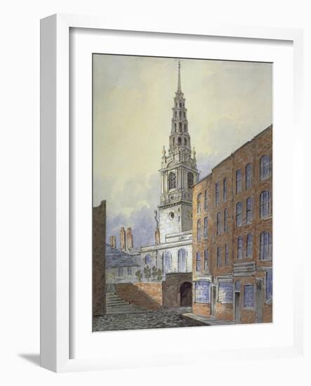 Church of St Bride, Fleet Street, City of London, C1815-William Pearson-Framed Giclee Print