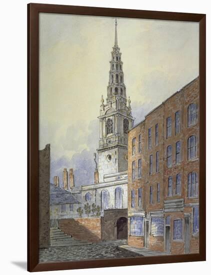 Church of St Bride, Fleet Street, City of London, C1815-William Pearson-Framed Giclee Print