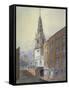 Church of St Bride, Fleet Street, City of London, C1815-William Pearson-Framed Stretched Canvas