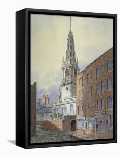 Church of St Bride, Fleet Street, City of London, C1815-William Pearson-Framed Stretched Canvas
