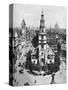 Church of St Clement Danes, the Strand and Fleet Street from Australia House, London, 1926-1927-McLeish-Stretched Canvas