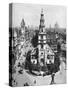 Church of St Clement Danes, the Strand and Fleet Street from Australia House, London, 1926-1927-McLeish-Stretched Canvas