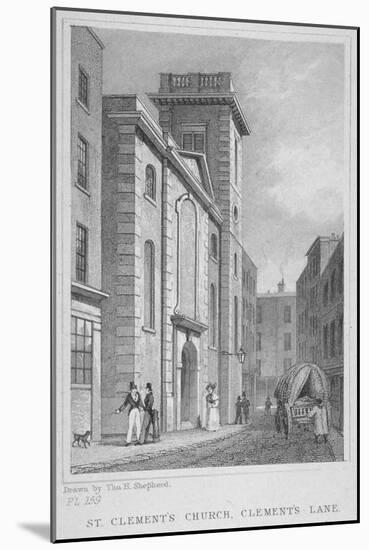 Church of St Clement, Eastcheap, City of London, 1831-Thomas Hosmer Shepherd-Mounted Giclee Print