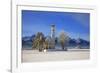 Church of St. Coloman and Tannheimer Alps near Schwangau, Allgau, Bavaria, Germany, Europe-Hans-Peter Merten-Framed Photographic Print