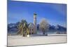 Church of St. Coloman and Tannheimer Alps near Schwangau, Allgau, Bavaria, Germany, Europe-Hans-Peter Merten-Mounted Photographic Print