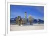 Church of St. Coloman and Tannheimer Alps near Schwangau, Allgau, Bavaria, Germany, Europe-Hans-Peter Merten-Framed Photographic Print