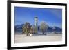 Church of St. Coloman and Tannheimer Alps near Schwangau, Allgau, Bavaria, Germany, Europe-Hans-Peter Merten-Framed Photographic Print